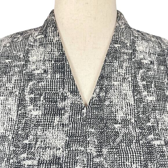 MM LAFLEUR Aditi Sheath Dress in Black & White Crackle Size 6 Career Workwear - Picture 3 of 10
